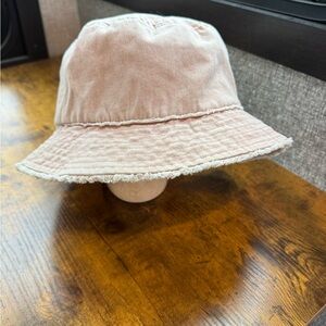 David and Young Pink Frayed Edge bucket Y2K cotton Hat